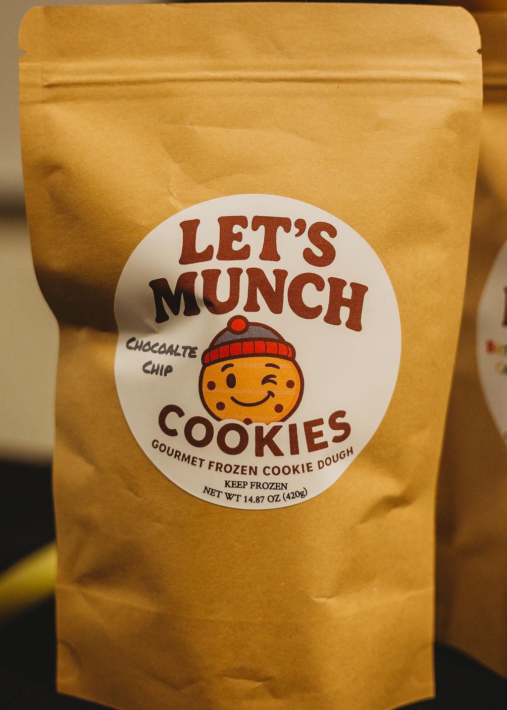Let's Munch Cookies cookie dough package